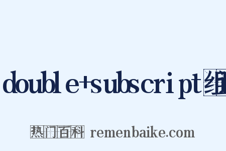 double+subscript组词是什么意思的图片